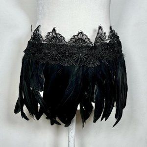 Feather lace handmade skirt